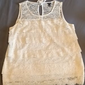 Ann Taylor white lace top